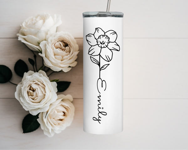 Floral Sensation Personalized Tumbler - Bridesmaid Gifts Boutique