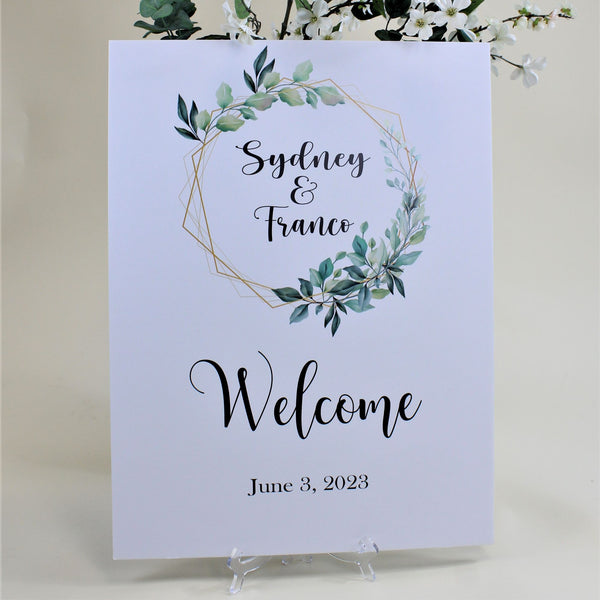 Elegant Welcome Wedding Sign - 18X24 Canvas - Bridesmaid Gifts Boutique