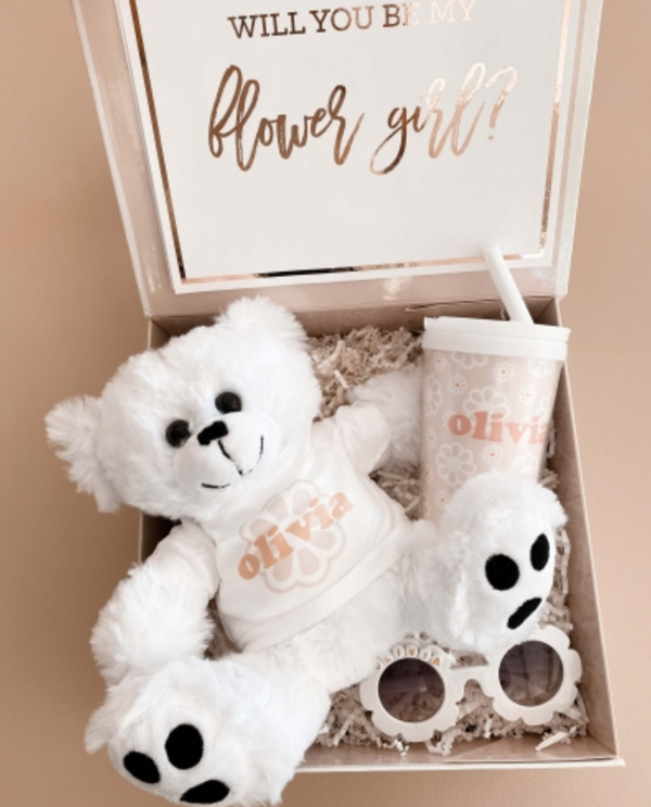 Flower girl store bear gift