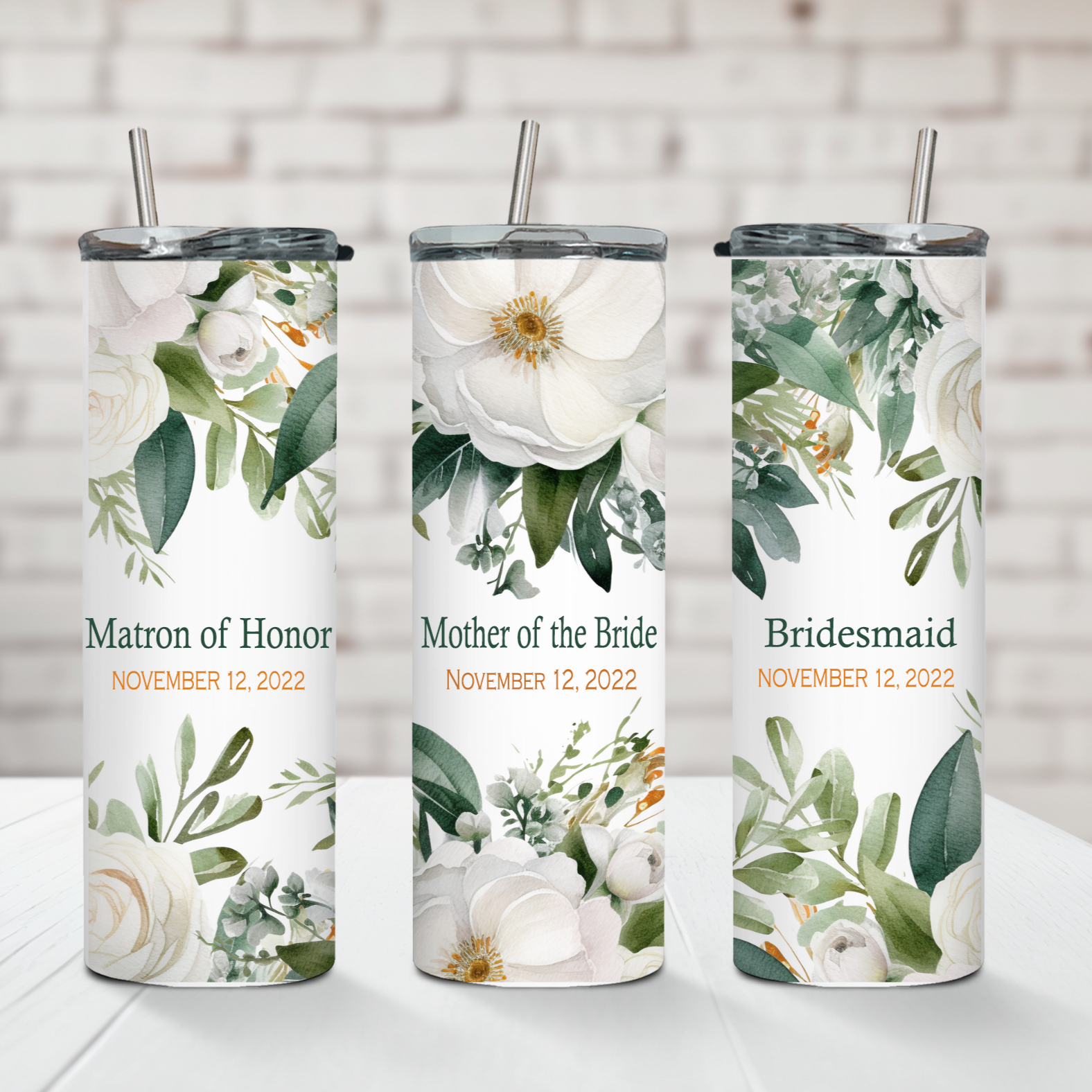 Personalized Bridesmaid Tumblers for The Entire Bridal Party, Proposal Gift for Bridesmaid, Maid of Honor, Flower Girl - Wedding Tumbler from BluChi