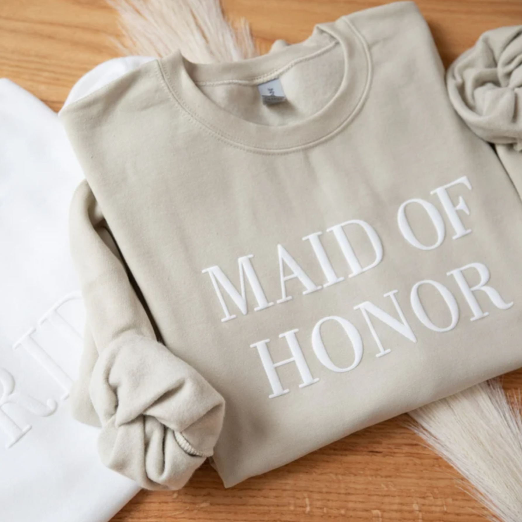 Maid of Honor Embossed Sweatshirts