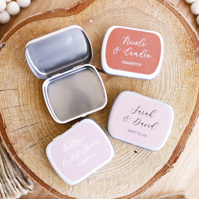 Personalized Mint Tin Wedding favors