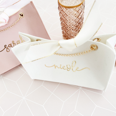 Mini Suede Bridal Party Jewelry Bag