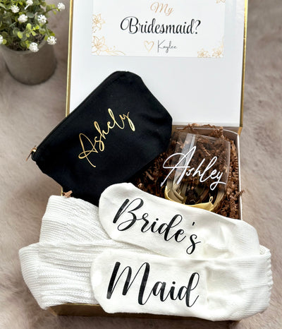 Golden Bliss Bridesmaid Proposal Box