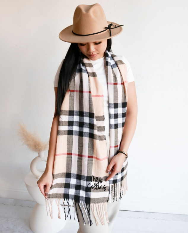 Mad For Plaid Personalized Scarf