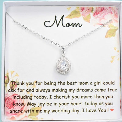 Mother of the Groom Tear Drop Pendant