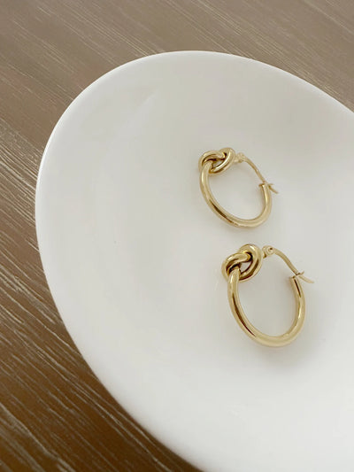 Knot Hoop Earrings