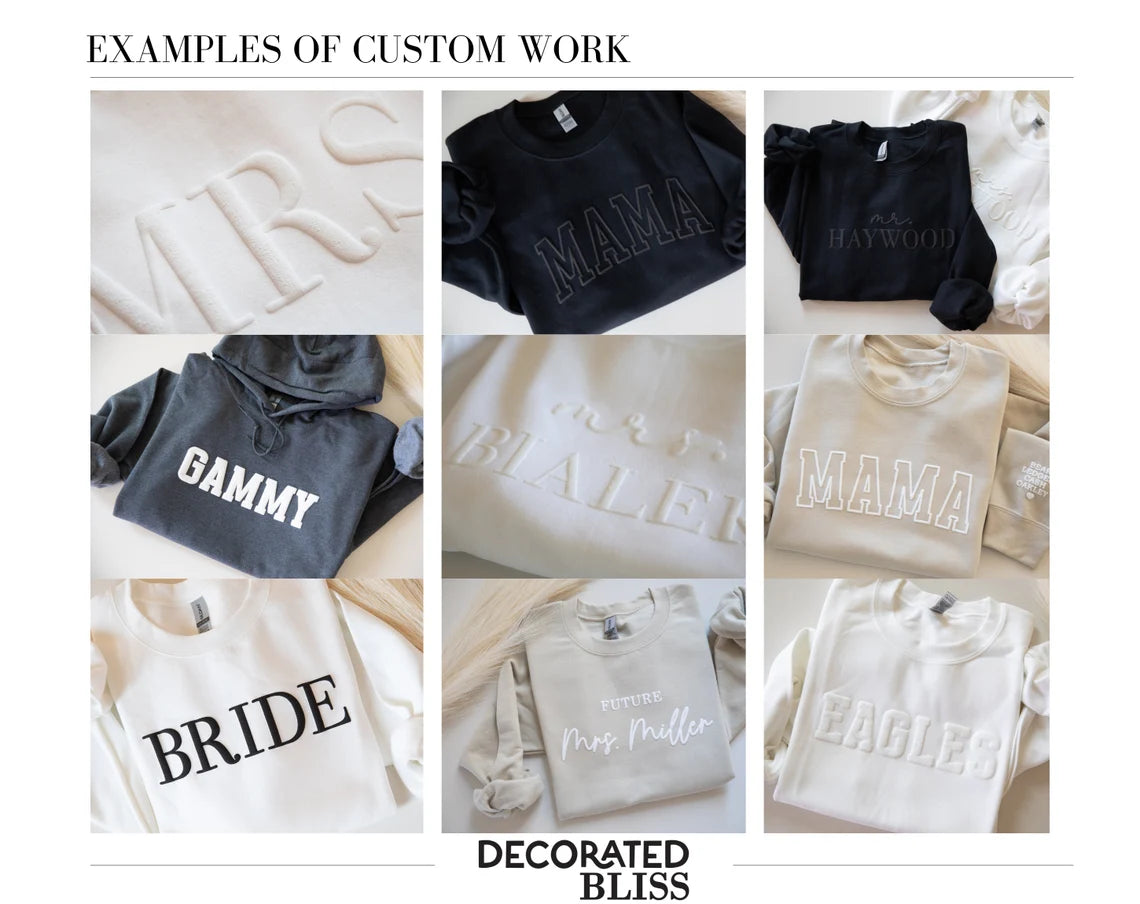 Maid of Honor Embossed Sweatshirts