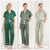 Satin Short Sleeve+ Long Pants Bridesmaid  Pajamas