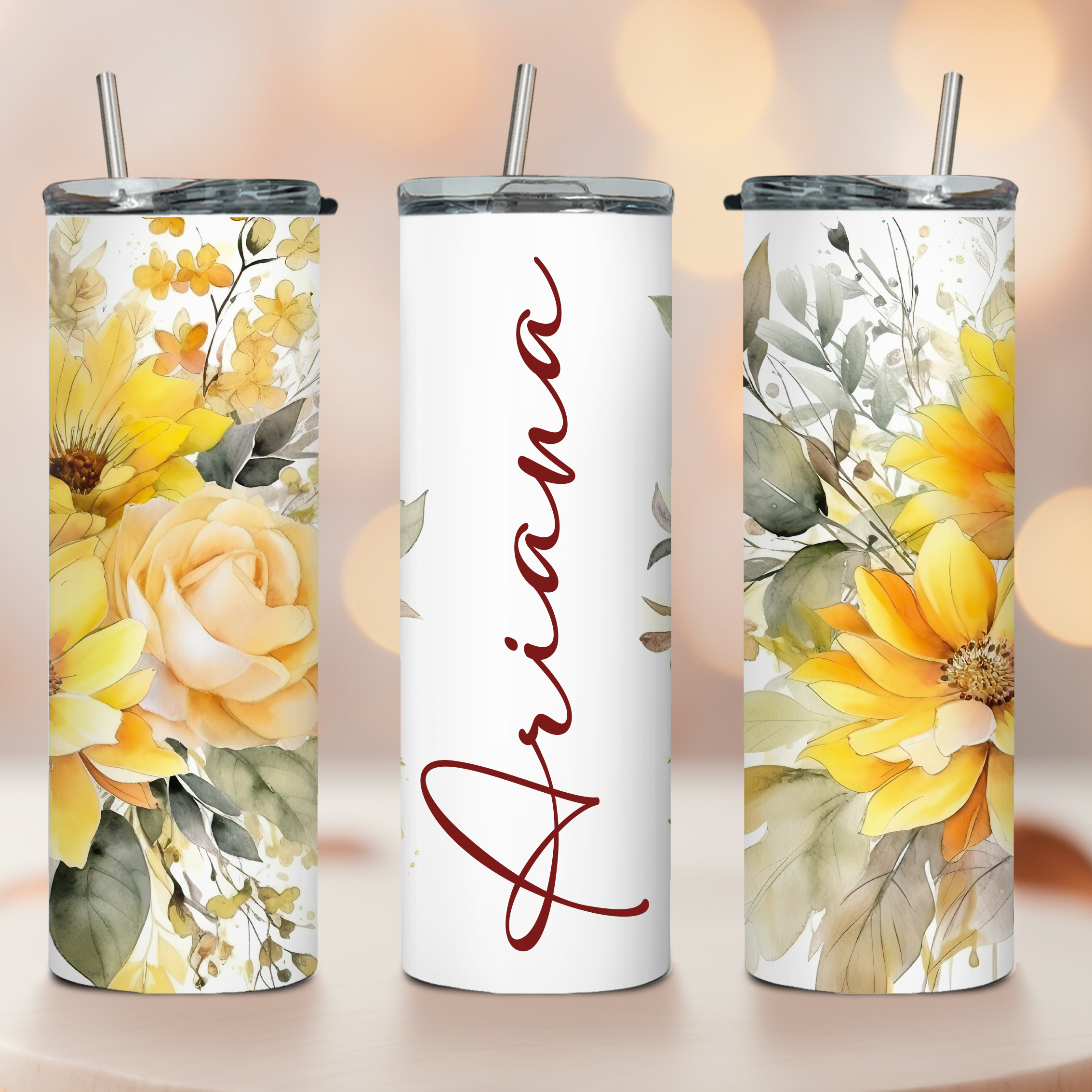 12 oz Champagne Tumbler - Sunshine & Champagne