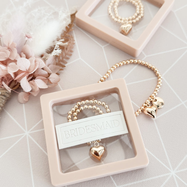 Gold Monogram Heart Bracelet