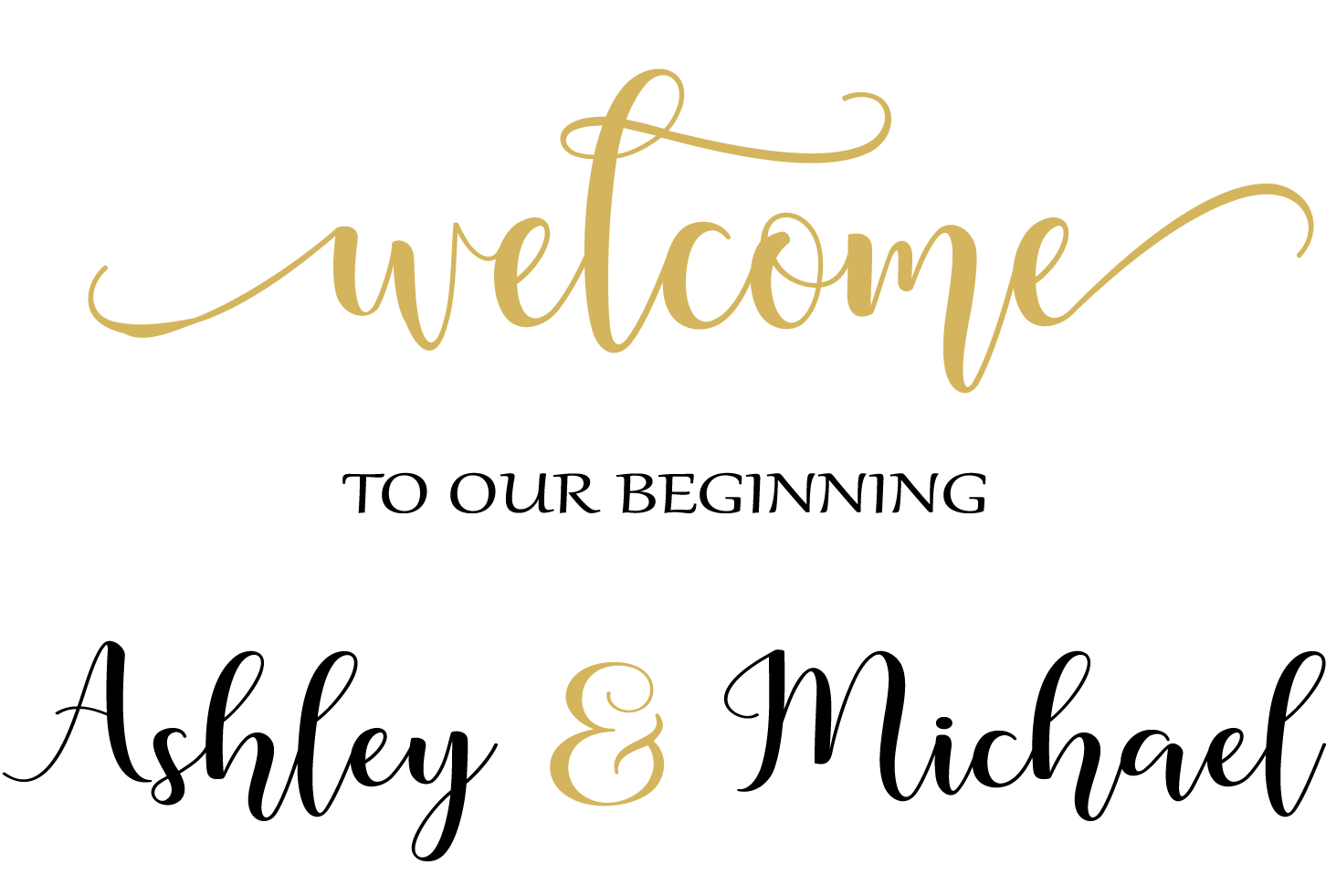 Elegant Welcome Wedding Sign - 18X24 Canvas - Bridesmaid Gifts Boutique