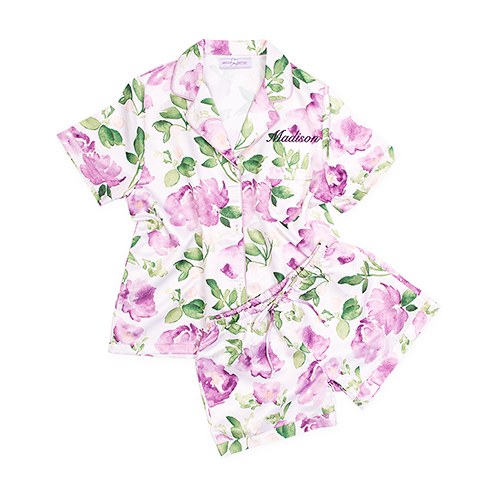 Watercolor Floral Pajama Set - Bridal Party Gift - Bridesmaid Gifts Boutique