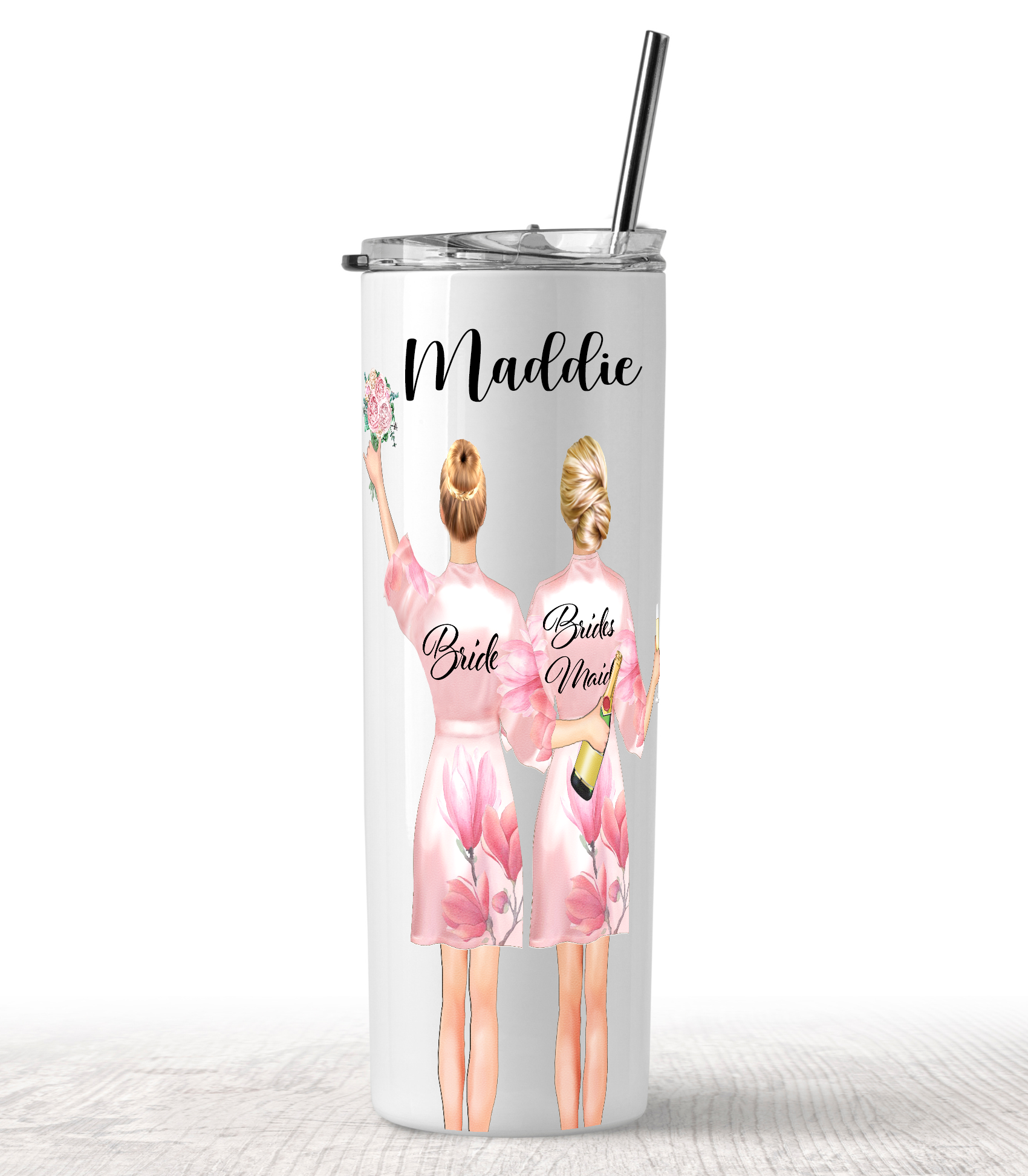 Bride Vibes and Bride Tribe Plastic Tumblers