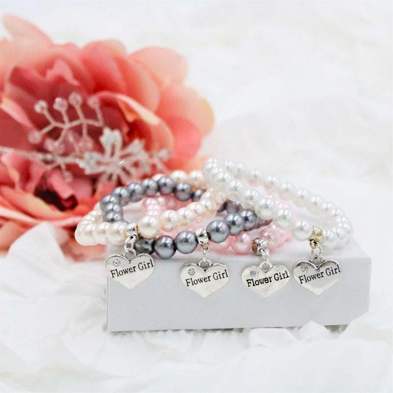 Silver flower 2024 girl bracelet