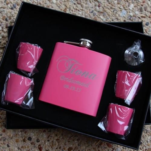 Bachelorette Party Pink Flask - Personalized bachelorette party favors –  Joyful Moose