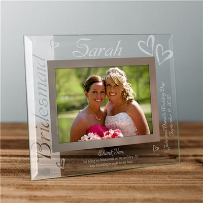 Bridesmaid Glass Picture Frame